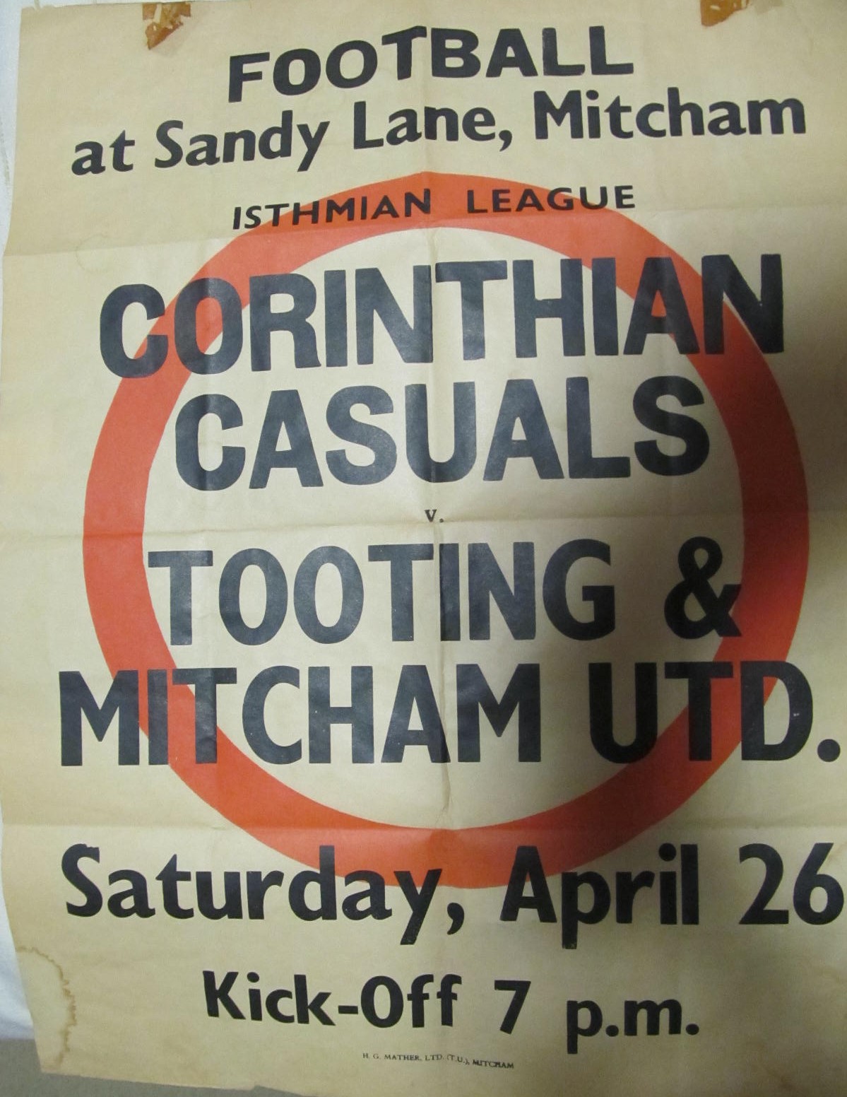 Sandy Lane Match Poster